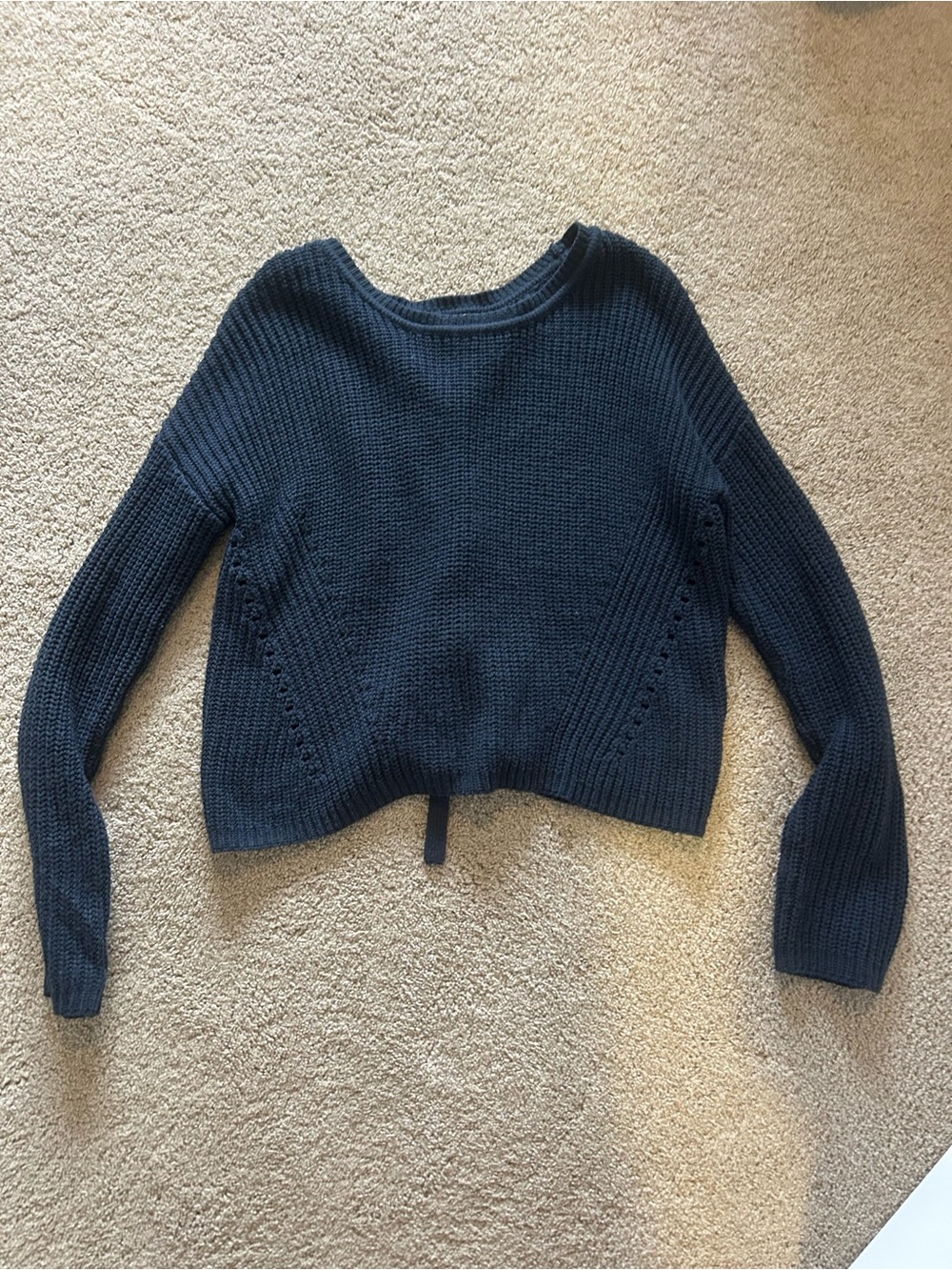 Women’s Navy Knit Crewneck Sweater